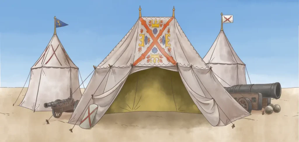 Illustration du campement de Charles de Bourgogne